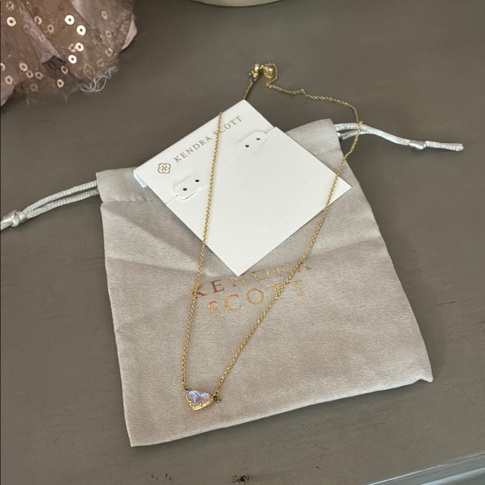 Kendra Scott Gold and Purple Geometric Necklace